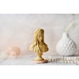 Silicone mold - The Veiled Maiden bust 3D - for making soaps, candles and figurines