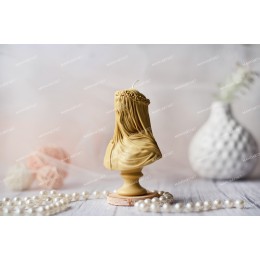 Silicone mold - The Veiled Maiden bust 3D - for making soaps, candles and figurines