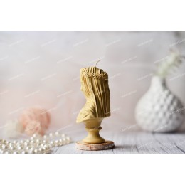 Silicone mold - The Veiled Maiden bust 3D - for making soaps, candles and figurines