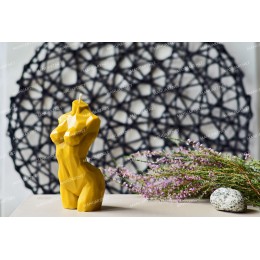 Silicone mold - Big geometric Woman torso 3D - for making soaps, candles and figurines