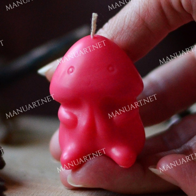 Silicone mold - Little Smiling cartoon penis 50mm - for making soaps, candles and figurines