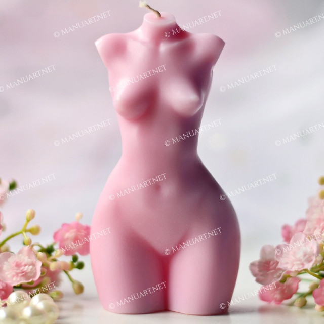 Silicone mold - Breast asymmetry female torso - for making soaps, candles and figurines