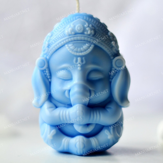 Silicone mold - Ganesha 3D 75mm - for making soaps, candles and figurines