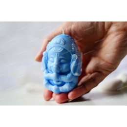Silicone mold - Ganesha 3D 75mm - for making soaps, candles and figurines