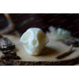 Silicone mold - Ð¡at skull real size  - for making soaps, candles and figurines