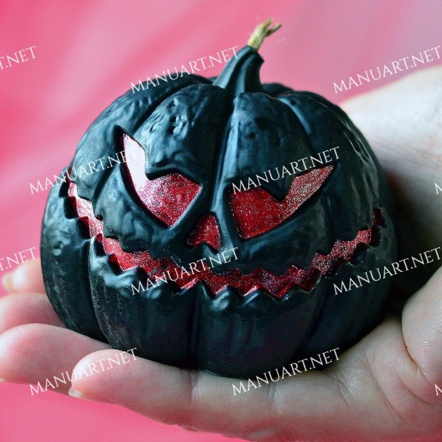 Silicone mold - Big scary Halloween pumpkin 75mm - for making soaps, candles and figurines