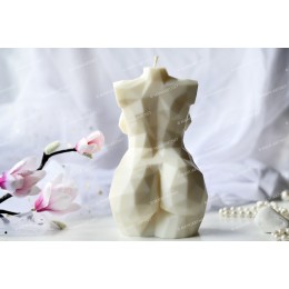 Silicone mold - 20 cm/8'' Geometric Plus size Woman torso - for making soaps, candles and figurines