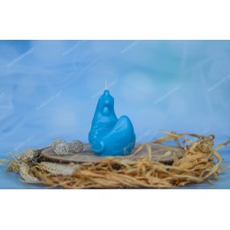 Silicone mold - Hen with flower  - for making soaps, candles and figurines