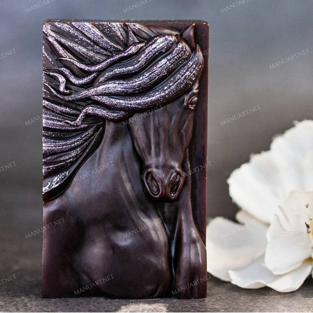 Silicone mold - Horse face  - for making soaps, candles and figurines