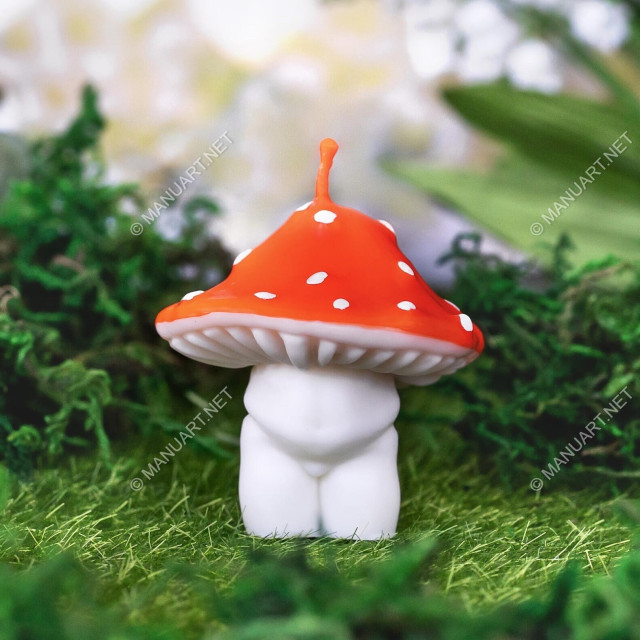 Silicone mold - Little Male Mushroom - for making soaps, candles and figurines