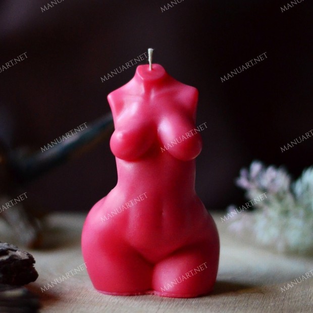 Silicone mold - Small curvier Woman torso - for making soaps, candles and figurines