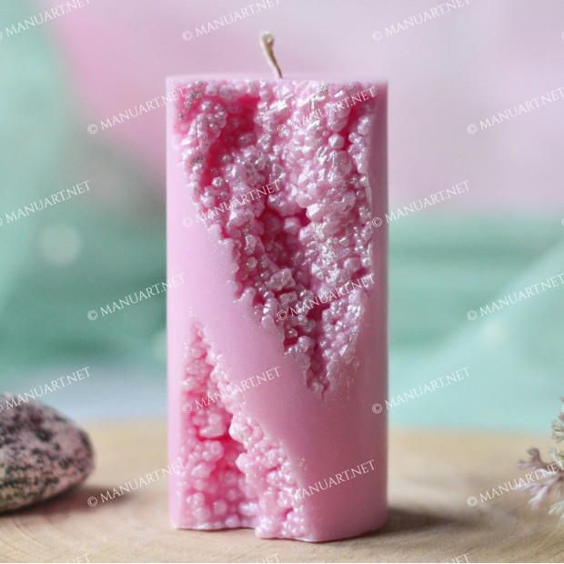 Silicone mold - Geode cylinder  - for making soaps, candles and figurines