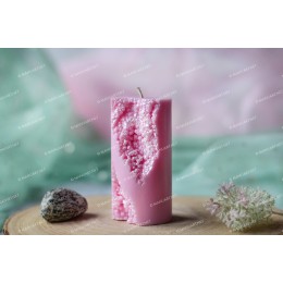 Silicone mold - Geode cylinder  - for making soaps, candles and figurines
