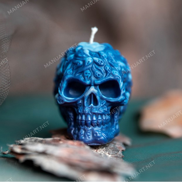 Silicone mold - Skull with spirits - for making soaps, candles and figurines