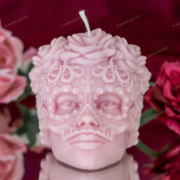 Silicone mold - Mexican woman head - for making soaps, candles and figurines