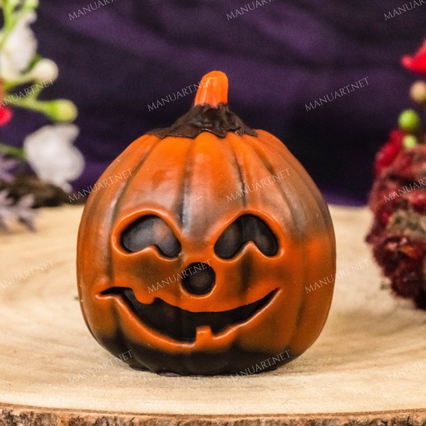 Silicone mold - Little Halloween pumpkin #4 - for making soaps, candles and figurines