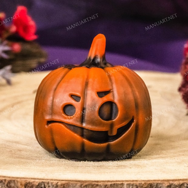 Silicone mold - Little Halloween pumpkin #1 - for making soaps, candles and figurines