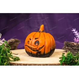 Silicone mold - Halloween pumpkin #1 - for making soaps, candles and figurines