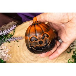 Silicone mold - Big halloween pumpkin #4 - for making soaps, candles and figurines