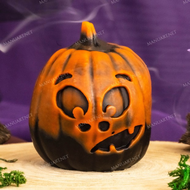Silicone mold - Big halloween pumpkin #5 - for making soaps, candles and figurines