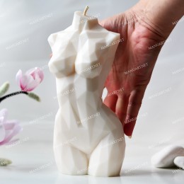 Large 20 cm/8 inch geometric Woman torso 3D