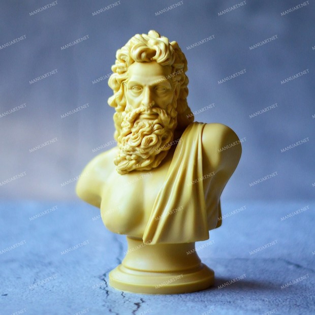 Silicone mold - Zeus bust 13cm - for making soaps, candles and figurines