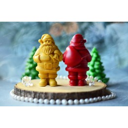 Silicone mold - Santa Claus with a bag - for making soaps, candles and figurines