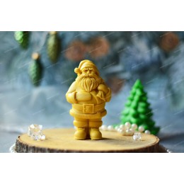 Silicone mold - Santa Claus with a bag - for making soaps, candles and figurines