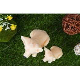 Silicone mold - Little tiny Corgi dog - for making soaps, candles and figurines
