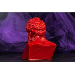 Silicone mold - Hercules half Skull Face bust - for making soaps, candles and figurines