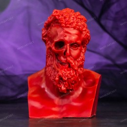 Hercules half Skull Face bust