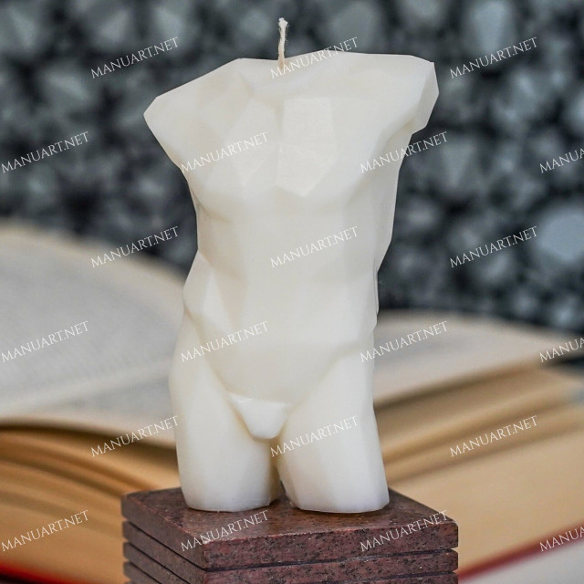 Silicone mold - Geometric Male torso 10cm - for making soaps, candles and figurines