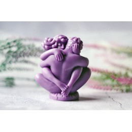 Silicone mold - Embracing Lovers 100mm - for making soaps, candles and figurines