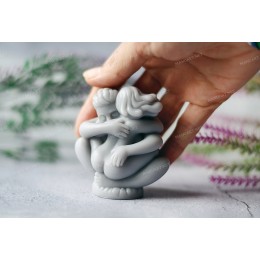 Silicone mold - Embracing Lovers 75mm - for making soaps, candles and figurines