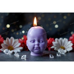 Silicone mold - Boy Doll head - for making soaps, candles and figurines