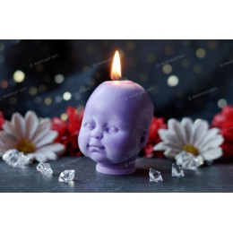 Silicone mold - Boy Doll head - for making soaps, candles and figurines