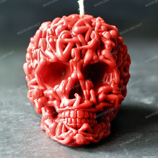 Silicone mold - Woman bodies Skull 3D 75mm - for making soaps, candles and figurines