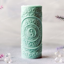 Yin-yang mandala pillar cylinder 100mm