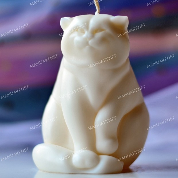 Silicone mold - Sitting Pallas's Cat - for making soaps, candles and figurines