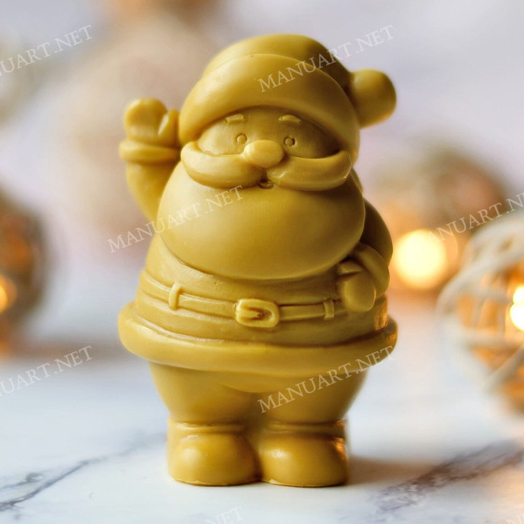 Silicone mold - Little cute Santa Claus - for making soaps, candles and figurines