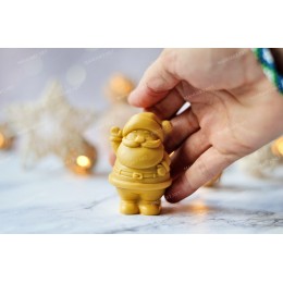 Silicone mold - Little cute Santa Claus - for making soaps, candles and figurines
