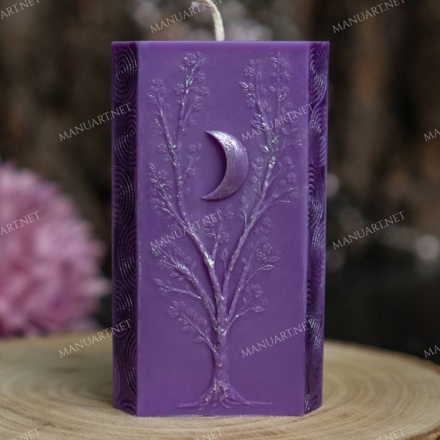 Silicone mold - Triple moon, triangular - for making soaps, candles and figurines
