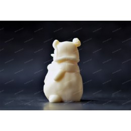 Silicone mold - Snowman in a hat and scarf 100mm - for making soaps, candles and figurines