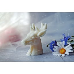 Silicone mold - Deer head 100mm - for making soaps, candles and figurines