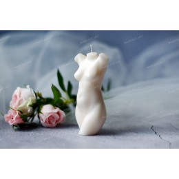 Silicone mold - Female torso with natural belly 100mm - for making soaps, candles and figurines