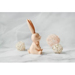 Silicone mold - Beautiful Bunny with long ears and a bow - for making soaps, candles and figurines