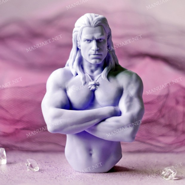 Silicone mold - The Witcher torso 130mm - for making soaps, candles and figurines