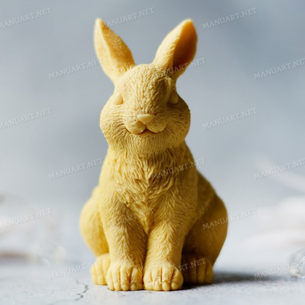 Silicone mold - Beautiful Bunny (sitting) - for making soaps, candles and figurines