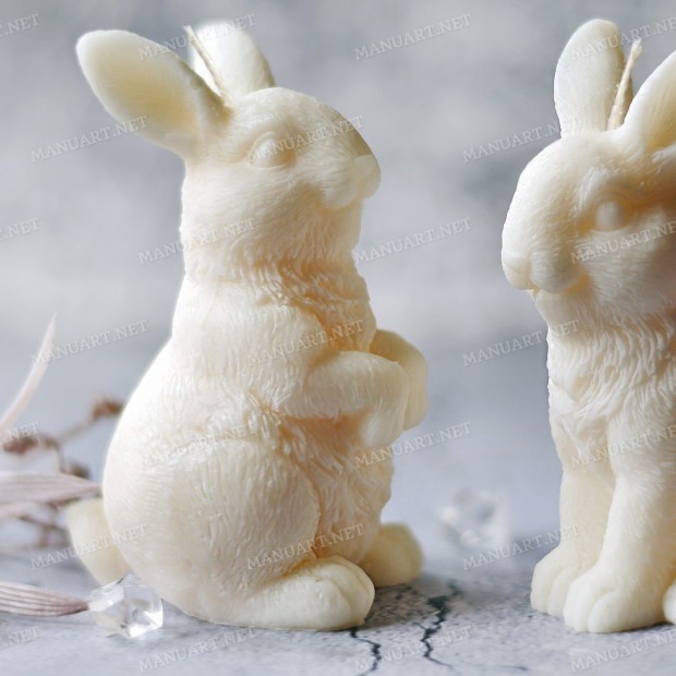 Silicone mold - Beautiful Bunny (standing) - for making soaps, candles and figurines