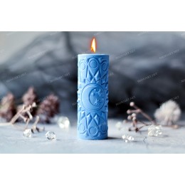 Silicone mold - Moon phases with crescent pillar 100mm - for making soaps, candles and figurines